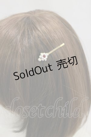 画像: Michal Negrin / フラワーヘアピン  ゴールド H-23-11-07-1048-LO-AC-KB-ZH