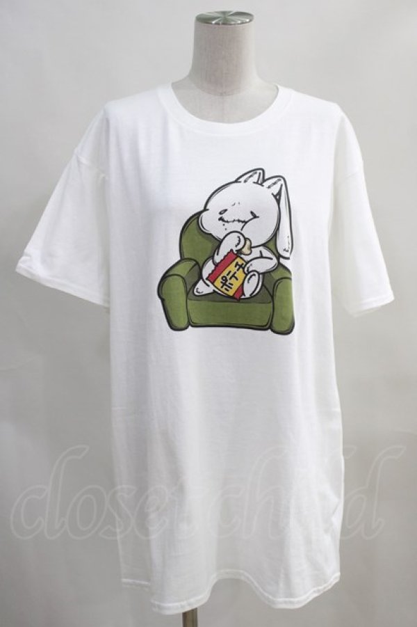 画像1: NieR Clothing / プリント半袖CUTSEW XL 白 H-24-01-13-026-PU-TO-KB-ZT398 (1)