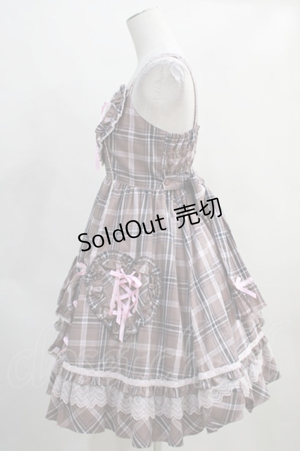 Angelic Pretty / トリプルハートジャンパースカート Free ブラウン H-24-01-20-012-AP-OP-NS-ZH -  closet child オンラインショップ