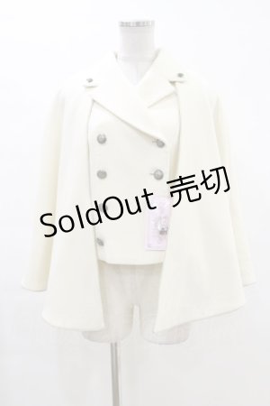 画像: metamorphose / マント風ベスト・綾フラノ サイズ1（通常サイズ） オフ白(Off White) H-24-02-04-1063-ME-JA-NS-ZT391