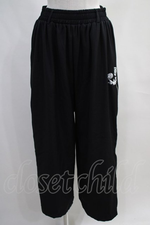 NieR Clothing / 2WAY SIDE ZIP WIDE PANTS 黒×白 H-24-02-06-1001-PU