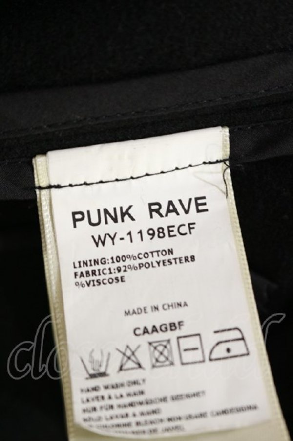 PUNK RAVE / アシメカラーコート 黒 H-24-02-21-026-PU-CO-KB-ZT0229H