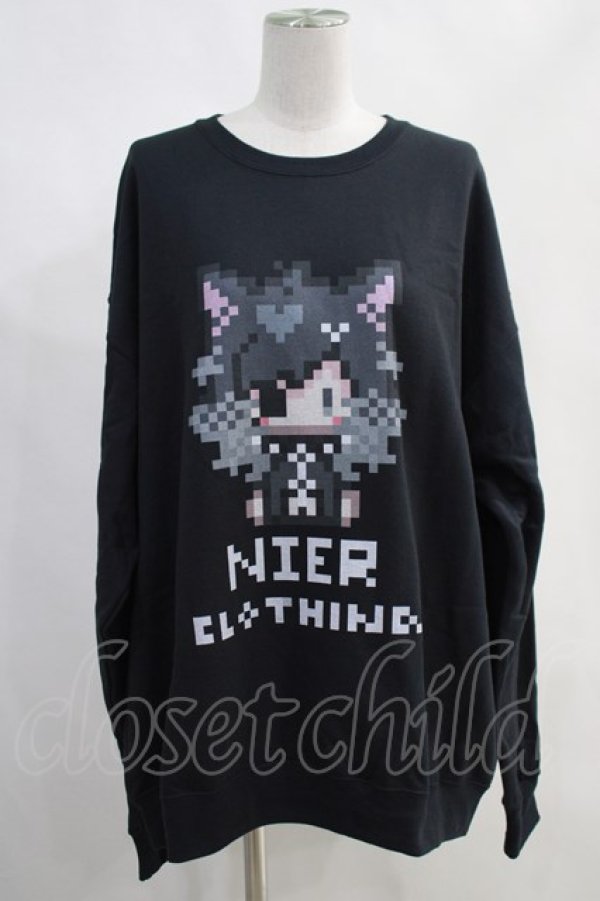 画像1: NieR Clothing / プリントSWEAT  XL 黒 H-24-03-23-039-PU-TO-KB-ZT016 (1)