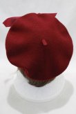 画像2: Maria pipi / Velvet Ribbon Beret  ボルドー H-24-04-04-079-EL-AC-NS-ZH (2)