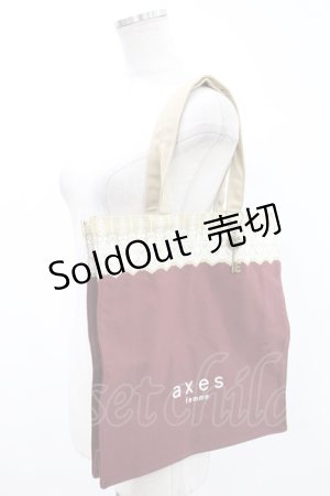 画像: axes femme / ショッパートートバッグ - ワイン H-24-04-11-001-AX-BG-SK-ZH