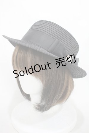 画像: m petit by misako / リボンカンカン帽  ブラック H-24-04-11-008-LO-AC-NS-ZH