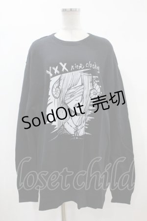 画像: NieR Clothing / プリントSWEAT   黒 H-24-04-15-1034-PU-TO-KB-ZT337