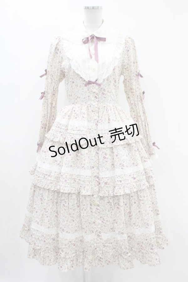 画像1: Innocent World / コッツウォルズの花々ワンピース M ラベンダーピンク×生成/Lavender Pink×Beige H-24-05-11-1035-IW-OP-NS-ZH (1)