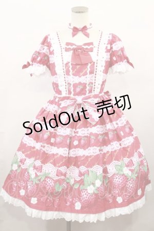 画像: Angelic Pretty / Dessert Berryワンピース Free レッド H-24-05-14-1012-AP-OP-NS-ZH