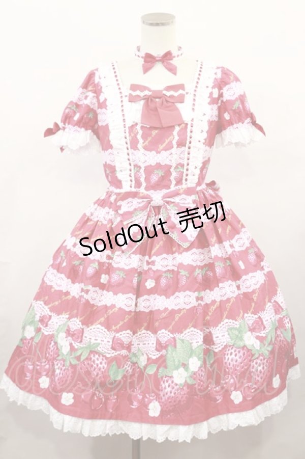 画像1: Angelic Pretty / Dessert Berryワンピース Free レッド H-24-05-14-1012-AP-OP-NS-ZH (1)