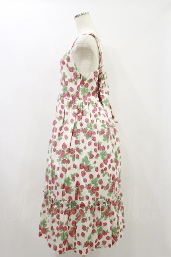 画像3: Jane Marple / Strawberry gardenのストラップドレス Free 白 H-24-06-07-092-JM-OP-KB-ZH (3)