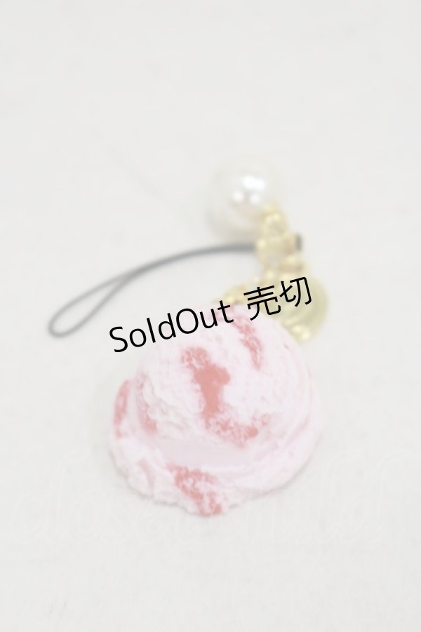 画像1: Q-pot. / Strawberry Marble Iceストラップ  ストロベリー H-24-06-13-027-QP-ZA-KB-ZH (1)