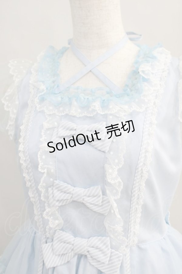 Angelic Pretty / Candyストライプリボンワンピース Free サックス H-24-06-14-008-AP-OP-NS-ZH -  closet child オンラインショップ