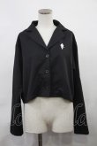 画像1: NieR Clothing / シルエット刺繍ジャケット  黒 H-24-06-20-020-PU-JA-KB-ZT060 (1)