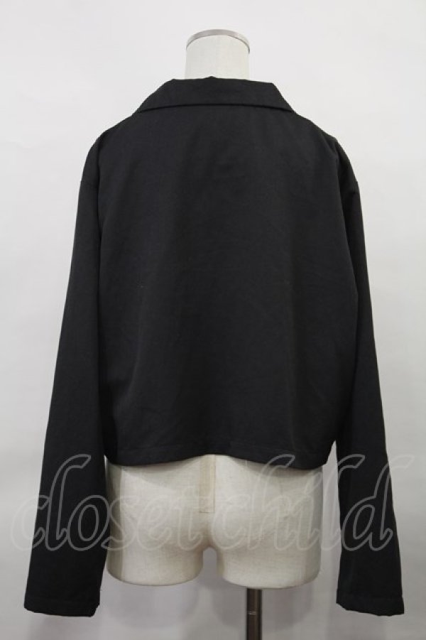 画像2: NieR Clothing / シルエット刺繍ジャケット  黒 H-24-06-20-020-PU-JA-KB-ZT060 (2)