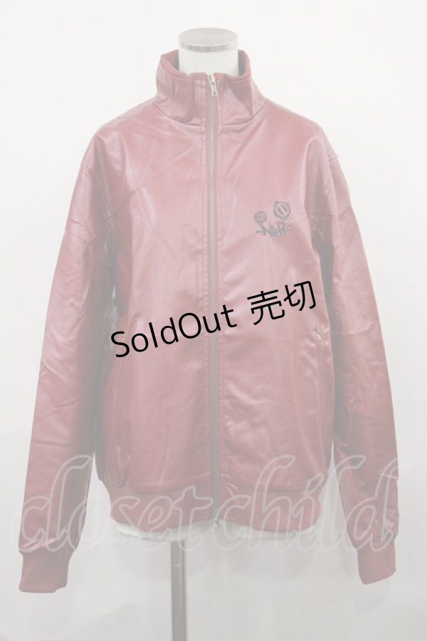 画像1: NieR Clothing / レザーBLOUSON JACKET  ボルドー H-24-06-20-030-PU-JA-KB-ZT-CL001 (1)