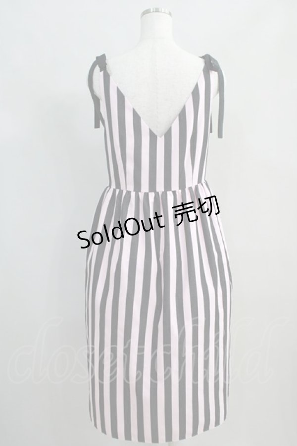 画像3: MILK / Lady Stripe Dress  ピンク×ブラック H-24-06-21-016-ML-OP-KB-ZH (3)