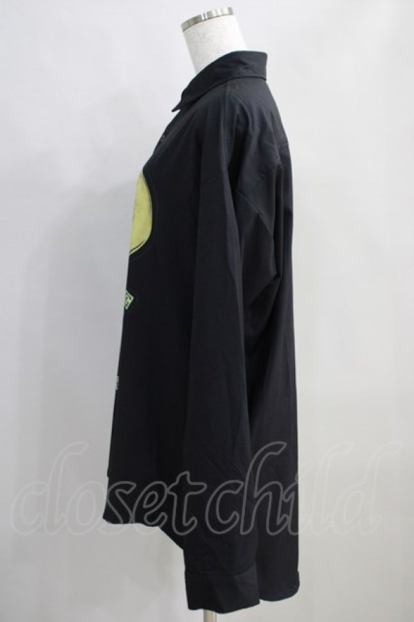 画像2: NieR Clothing / プリントロングシャツ  黒 H-24-06-21-025-PU-BL-KB-ZH (2)