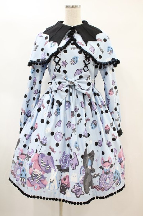 Angelic Pretty / Happy Treat Partyワンピース Free サックス  H-24-06-22-1043-AP-OP-NS-ZH - closet child オンラインショップ