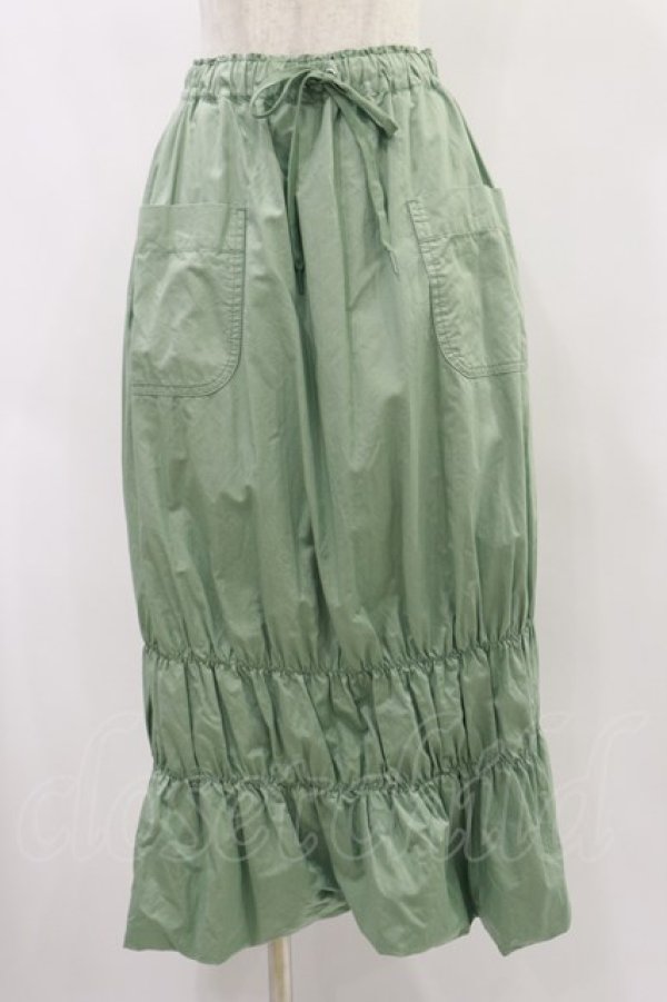 画像1: Jane Marple Dans Le Saｌon / Vintage satin bubble skirt  ミント H-24-06-27-064-JM-SK-KB-ZH (1)