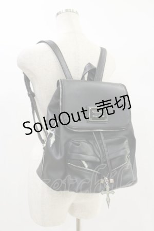 画像: KILL STAR / クロスチャームBACK PACK  黒 H-24-07-05-003-SL-BG-KB-ZH