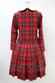 画像2: Jane Marple / tartan check lycee onepiece  レッド H-24-07-09-017-JM-OP-KB-ZT371 (2)