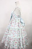 画像2: Angelic Pretty / いちごシフォンティアードジャンパースカート Free サックス H-24-07-10-004-AP-OP-NS-ZH (2)