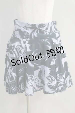 画像: NieR Clothing / Mini Skirt  Monochrome ROSE柄グレー H-24-07-10-1039-PU-SK-KB-ZH