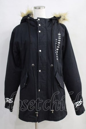 画像: KRY CLOTHING / 「MODS.L」フェイクファーモッズコート  黒 H-24-07-10-1052-EL-CO-KB-ZT-C062