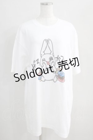 画像: NieR Clothing / プリント半袖CUTSEW XL 白 H-24-07-14-041-PU-TO-KB-ZT0926H