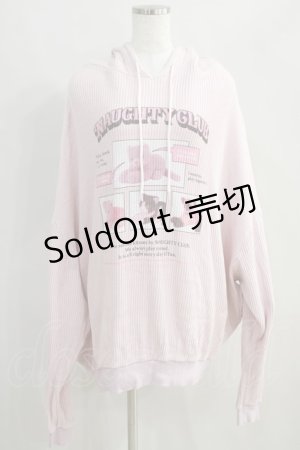 画像: Candy Stripper / NAUGHTY CLUB WAFFLE HOODIE  ピンク H-24-07-14-060-PU-TO-KB-ZT302