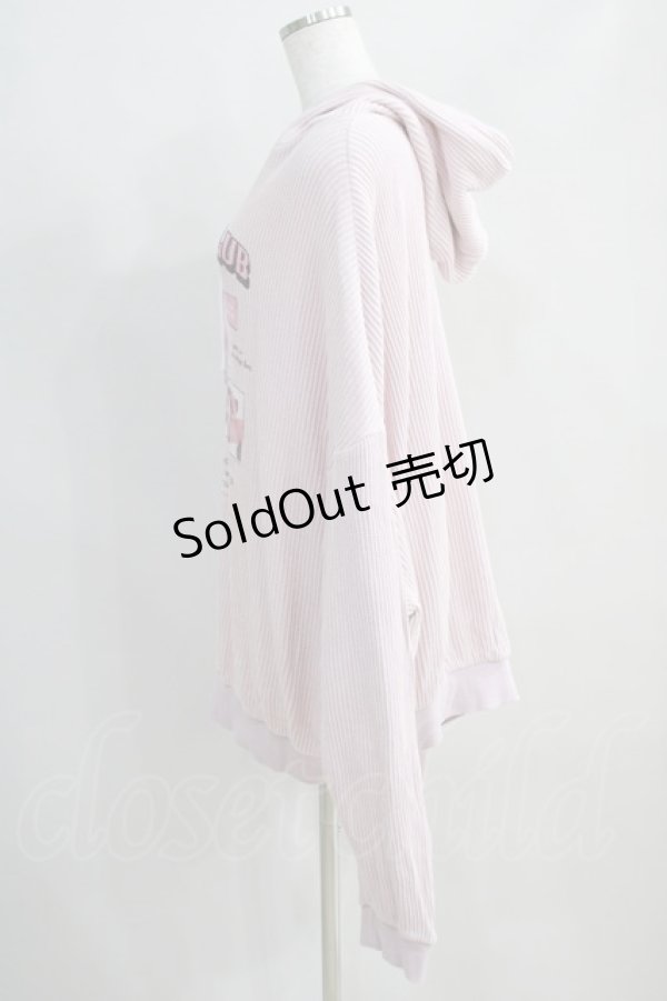 画像2: Candy Stripper / NAUGHTY CLUB WAFFLE HOODIE  ピンク H-24-07-14-060-PU-TO-KB-ZT302 (2)