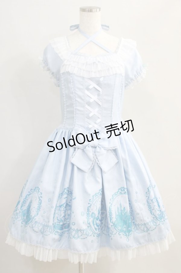 画像1: Angelic Pretty / Aqua Princessワンピース Free サックス H-24-07-20-001-AP-OP-NS-ZH (1)