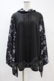 画像1: NieR Clothing / 着物風袖フードシャツ  黒 H-24-07-21-1040-PU-BL-KB-ZT385 (1)