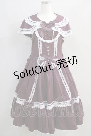 画像: metamorphose / 【プラスサイズ】はしごレースリボンケープ付きジャンパースカート (無地) プラスサイズ 紫×白(Purple/White) H-24-07-23-1007-ME-OP-NS-ZH