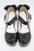 画像1: RoseMarie seoir / lady ribbon shoes M ブラック H-24-07-30-002-LO-SH-NS-ZH (1)