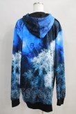 画像3: NieR Clothing / 総柄ZIPパーカー  黒×青 H-24-08-01-045-PU-TO-KB-ZT0803H (3)