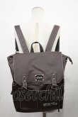 画像1: NieR Clothing / METAL LOGO PU LEATHER大容量BACKPACK  茶 H-24-08-03-1034-PU-BG-KB-ZH (1)