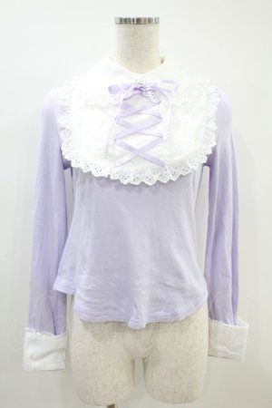 画像: Angelic Pretty / Sweetレースアップカットソー Free ラベンダー H-24-08-04-1046-AP-TO-NS-ZH