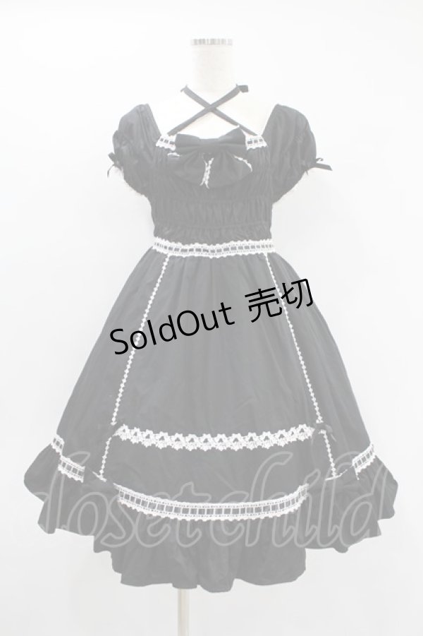 画像1: Angelic Pretty / ドーリィシャーリングワンピース Free ブラック H-24-08-05-1032-AP-OP-NS-ZH (1)