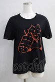 画像1: MINT NeKO / プリントTシャツ  黒 H-24-08-06-001-HN-TO-KB-ZH (1)