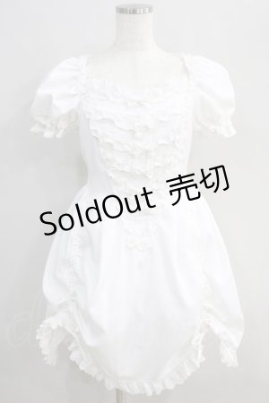 画像: AVENCHUMU / Bone ribbon puff doll dress M オフ H-24-08-07-1023-LO-OP-NS-ZH