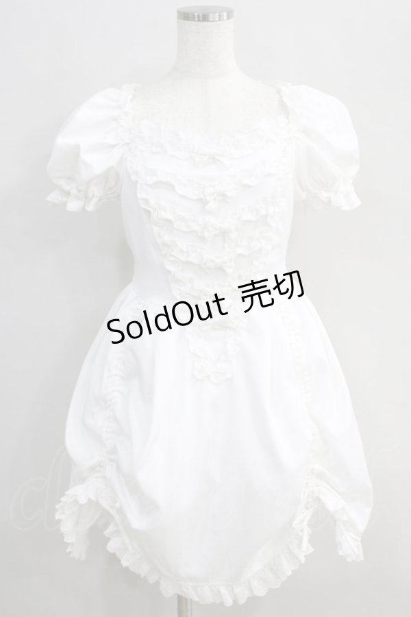 画像1: AVENCHUMU / Bone ribbon puff doll dress M オフ H-24-08-07-1023-LO-OP-NS-ZH (1)