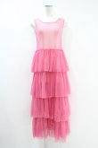 画像1: Candy Stripper / TULLE TIERED ONE-PIECE  ピンク H-24-08-09-051-PU-OP-KB-ZH (1)