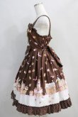 画像2: Angelic Pretty / お菓子の国シャーリングジャンパースカート Free ブラウン H-24-08-11-1001-AP-OP-NS-ZH (2)