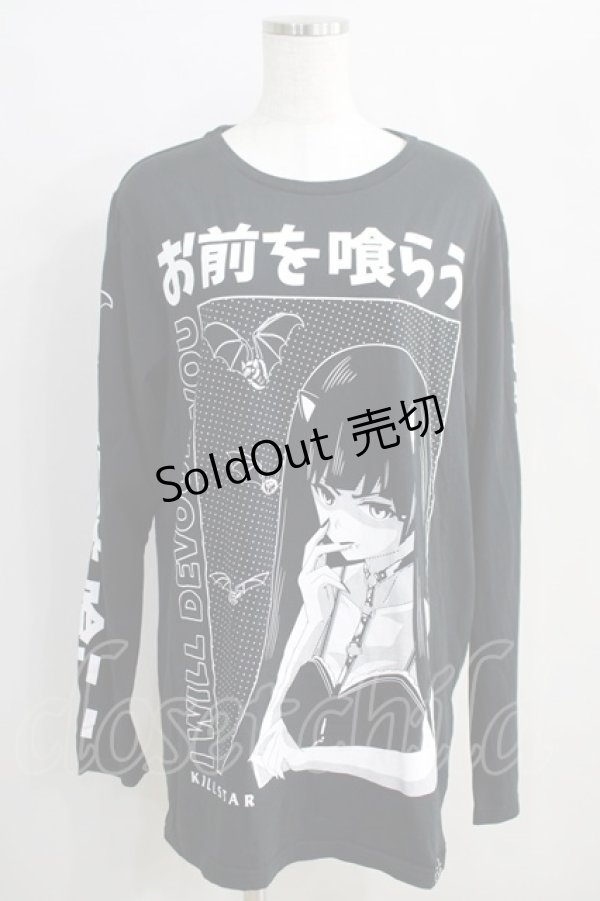 画像1: KILL STAR / Sucker Long Sleeve L 黒 H-24-08-14-044-SL-TO-KB-ZH (1)