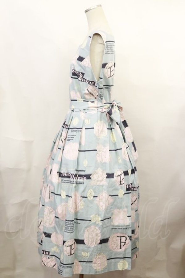 画像2: Jane Marple / Jolies broderies square dress  blue gray H-24-08-14-1001-JM-OP-KB-ZT078 (2)