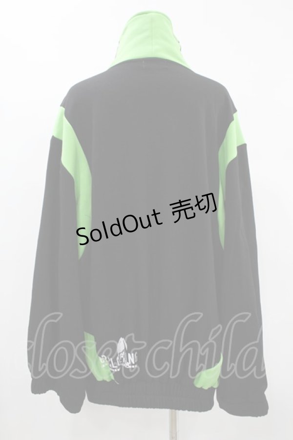 画像2: NieR Clothing / BICOLOR HIGH-NECK CYBER OUTER F 黒×緑 H-24-08-15-1059-PU-CO-KB-ZH (2)