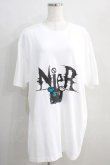 画像1: NieR Clothing / プリント半袖CUTSEW XL 白 H-24-08-21-059-PU-TO-KB-ZT276 (1)