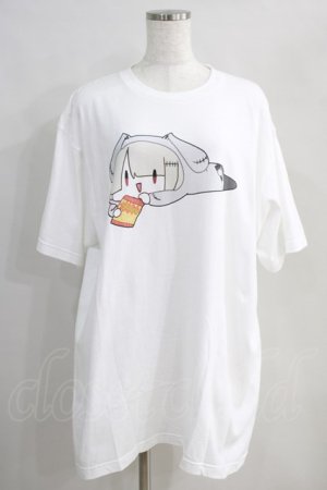 画像: NieR Clothing / プリント半袖CUTSEW XL 白 H-24-08-21-1033-PU-TO-KB-ZT279